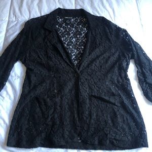 Wet Seal Black Lace Blazer